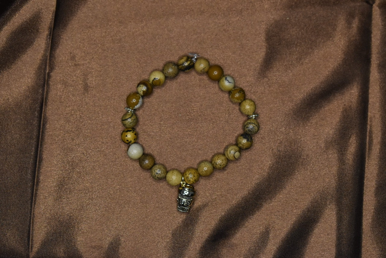 Coffee Picture Jasper Bracelet