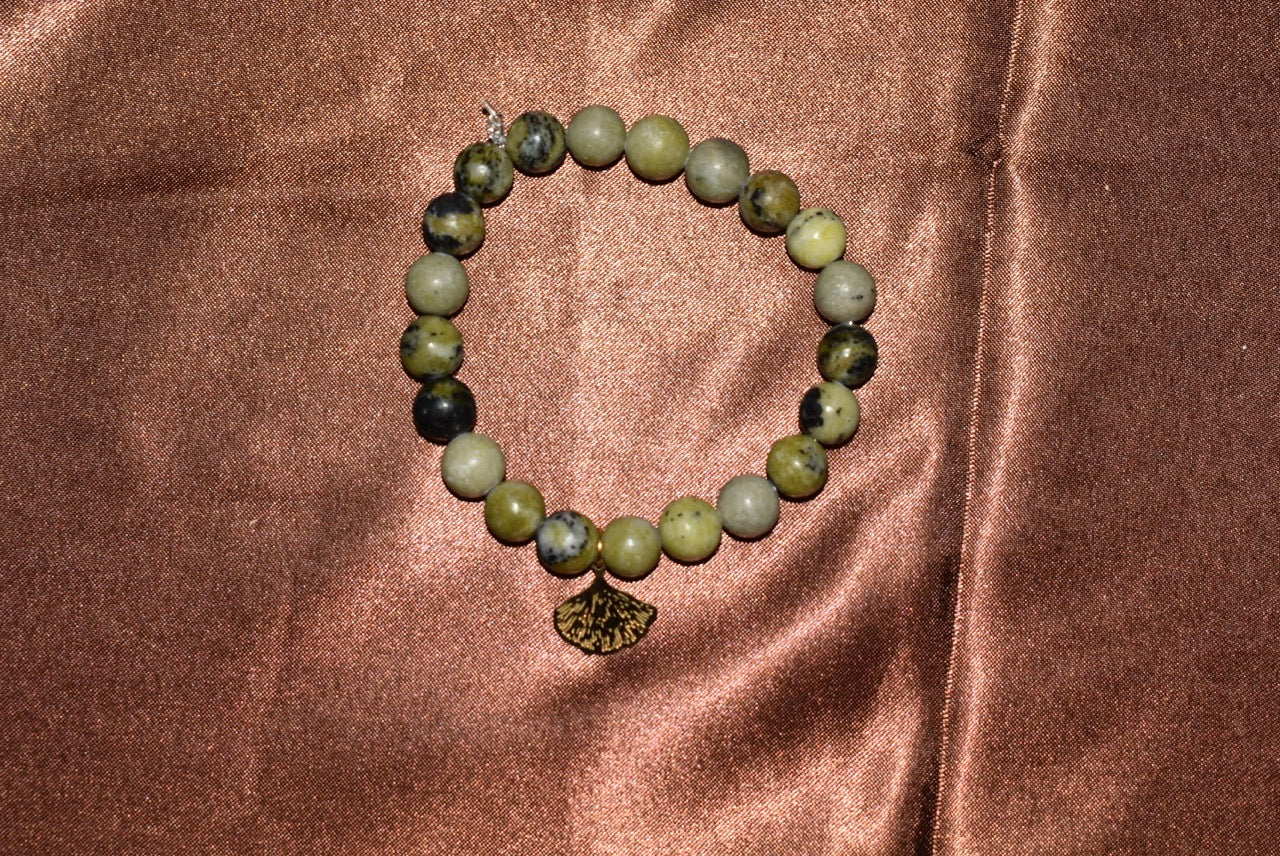 Ginkgo Yellow Jasper Bracelet