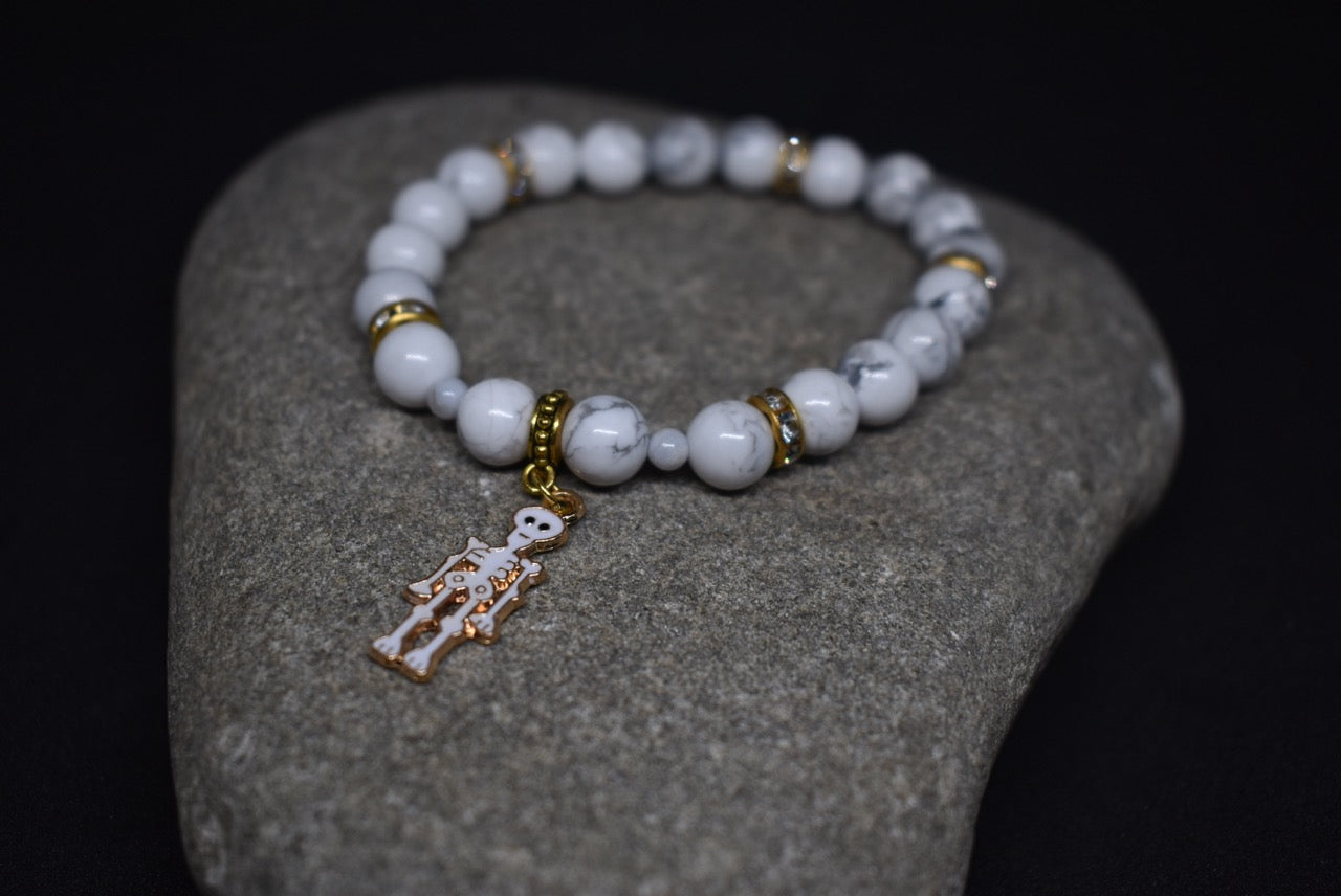 Howlite Skeleton Bracelet