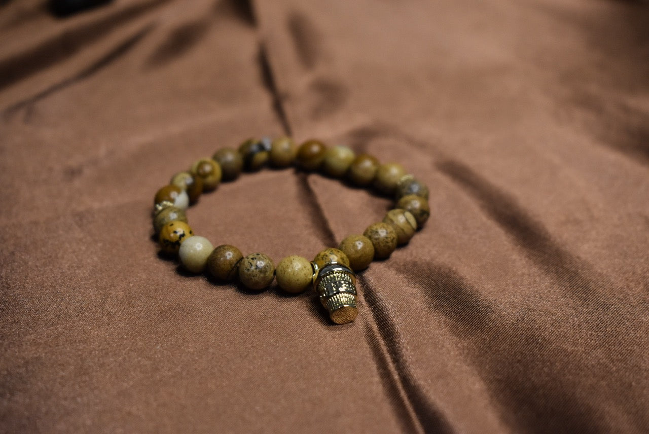 Coffee Picture Jasper Bracelet