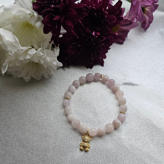 Kunzite Bear Bracelet