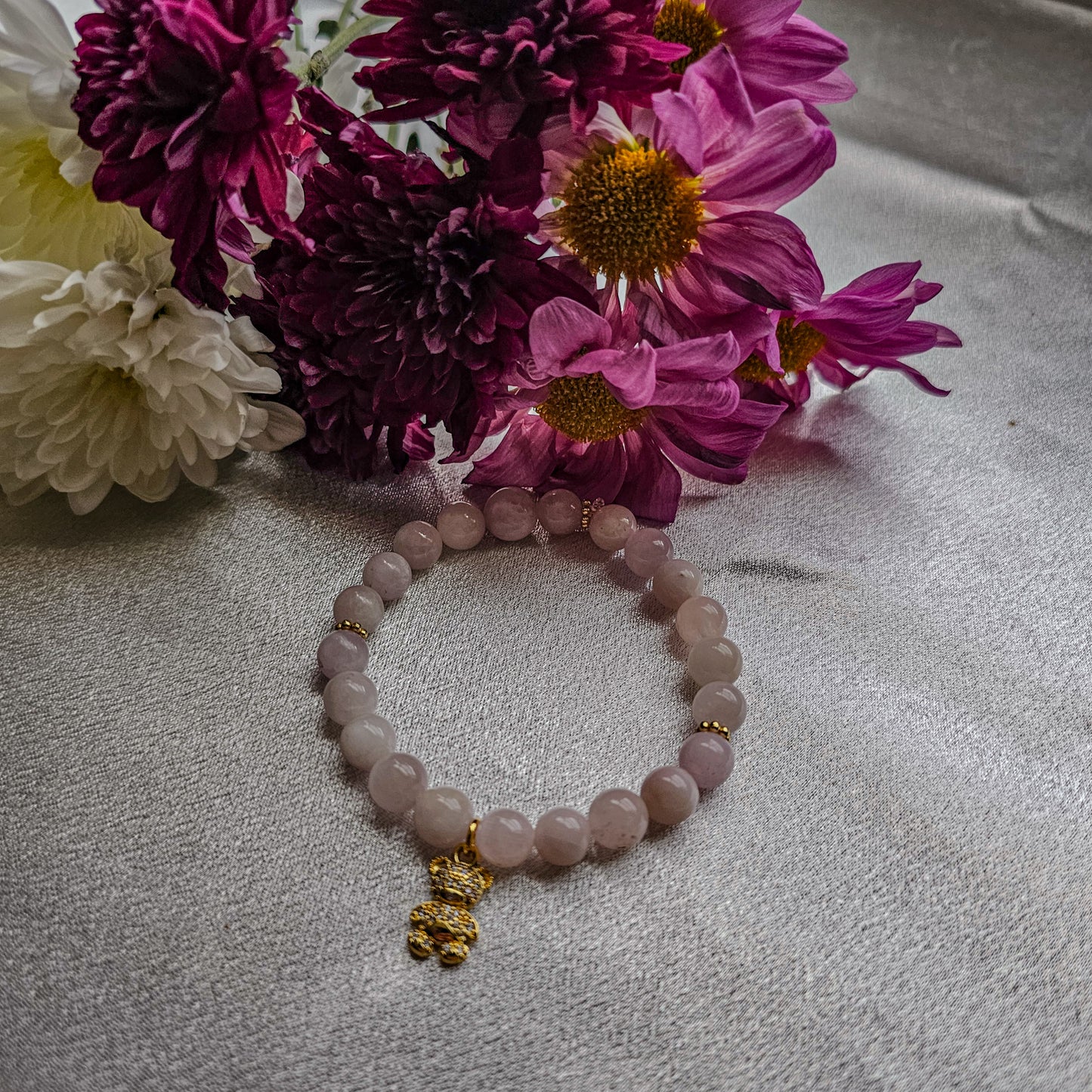 Kunzite Bear Bracelet