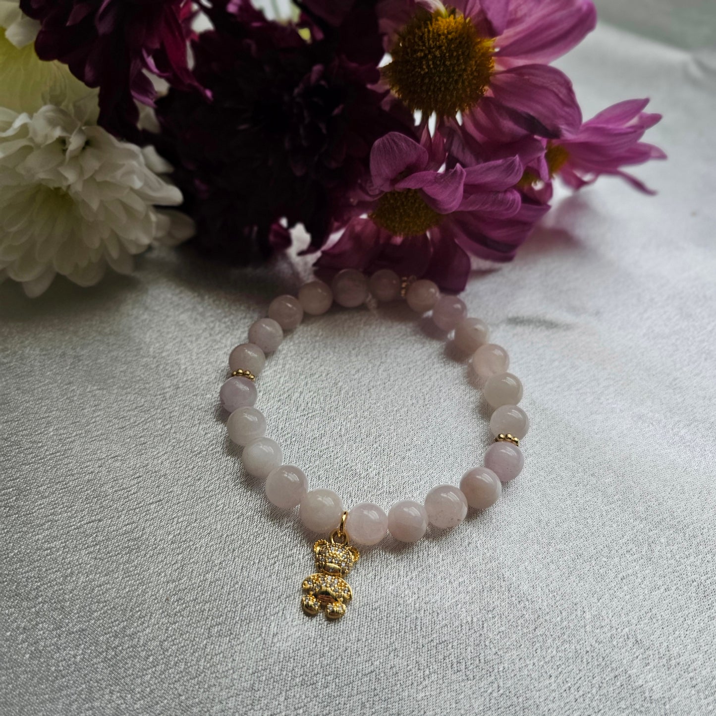 Kunzite Bear Bracelet