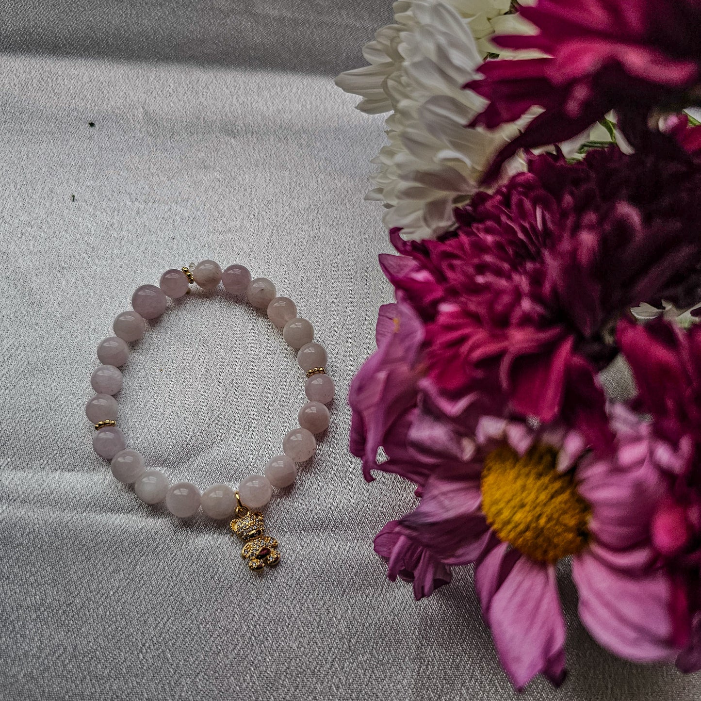 Kunzite Bear Bracelet