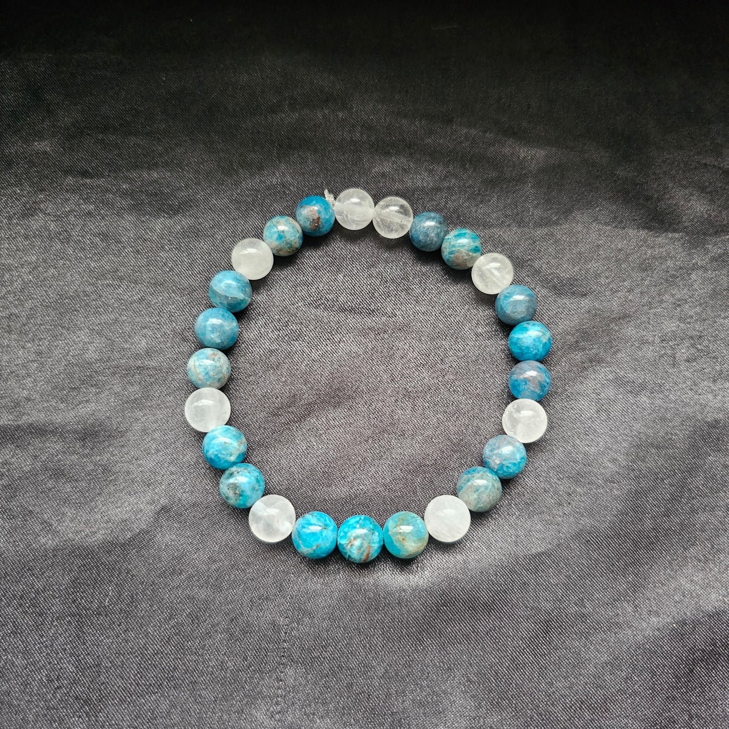 Celestite with Quarts Bracelet