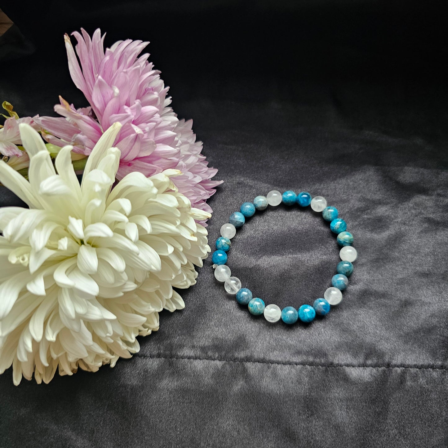 Celestite with Quarts Bracelet