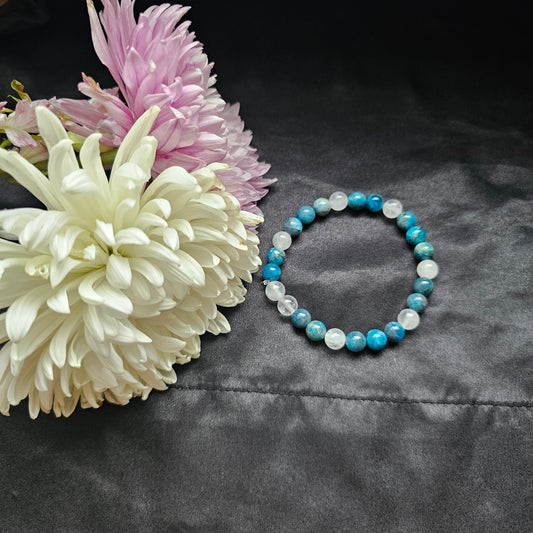 Celestite with Quarts Bracelet