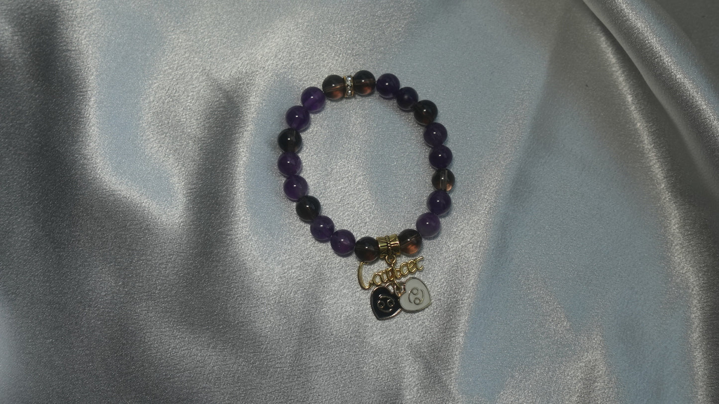 Amethyst Cancer Horoscope Bracelet