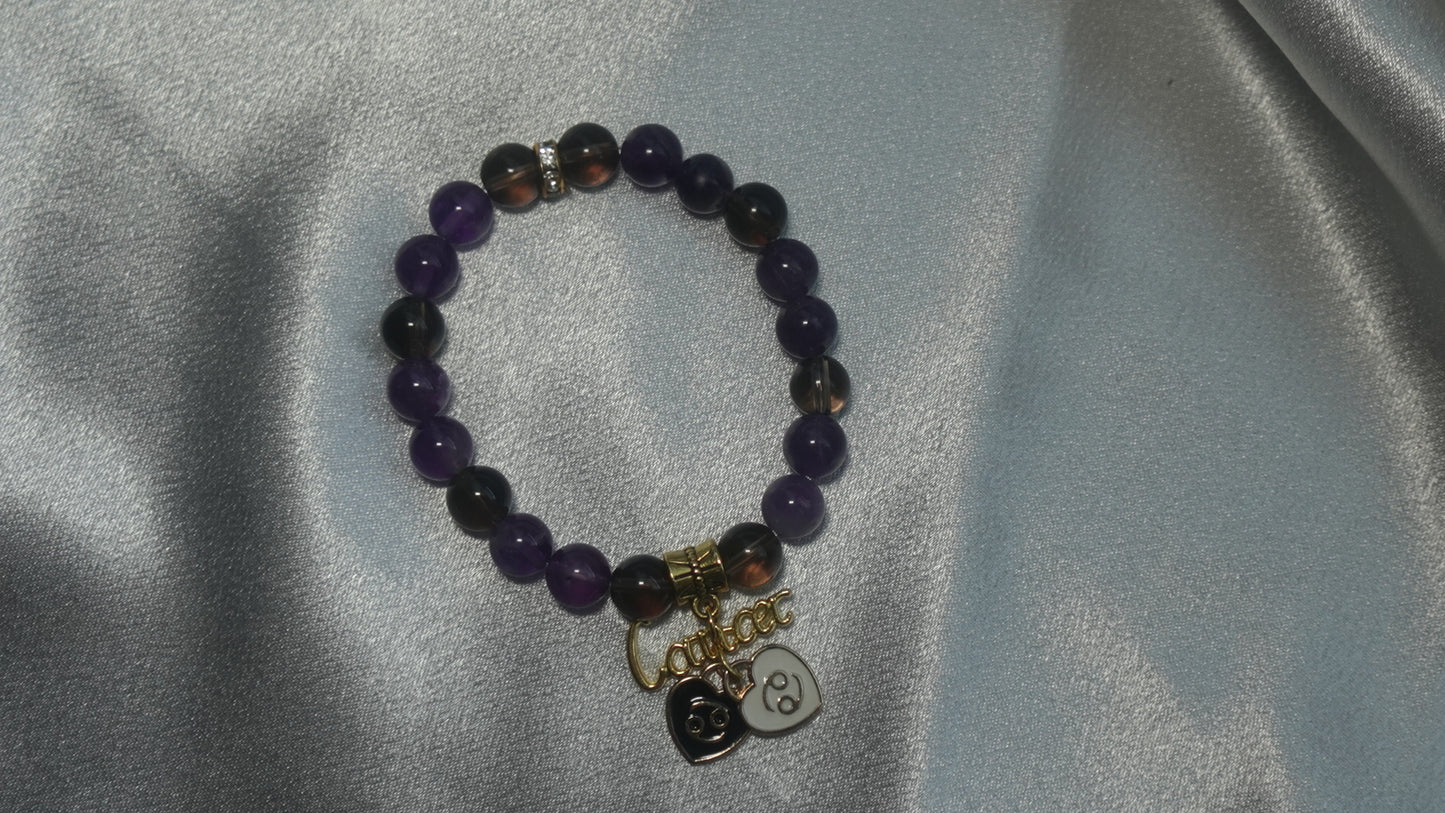 Amethyst Cancer Horoscope Bracelet