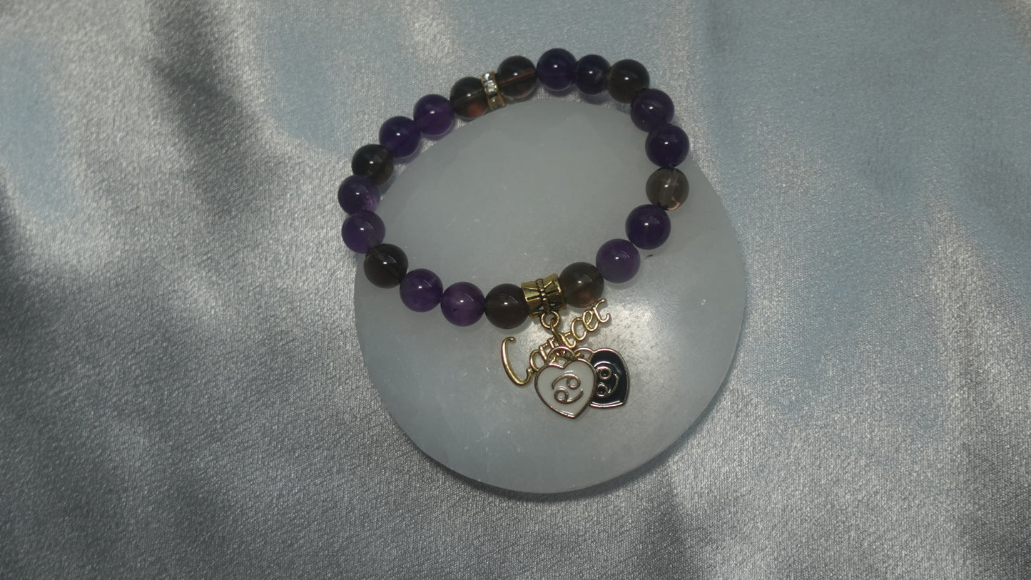 Amethyst Cancer Horoscope Bracelet