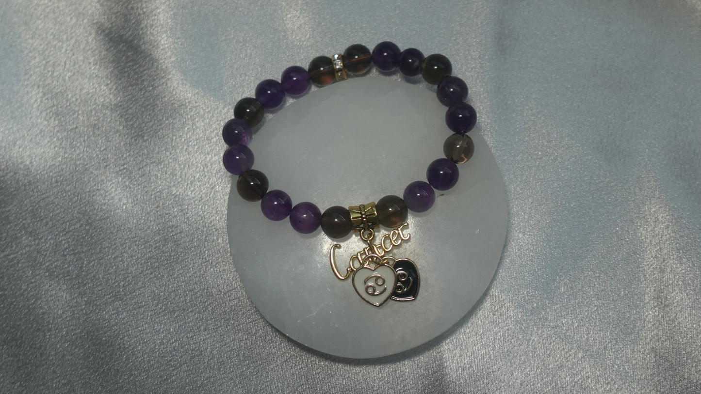 Amethyst Cancer Horoscope Bracelet