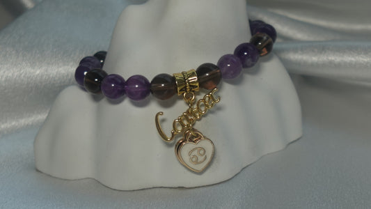 Amethyst Cancer Horoscope Bracelet