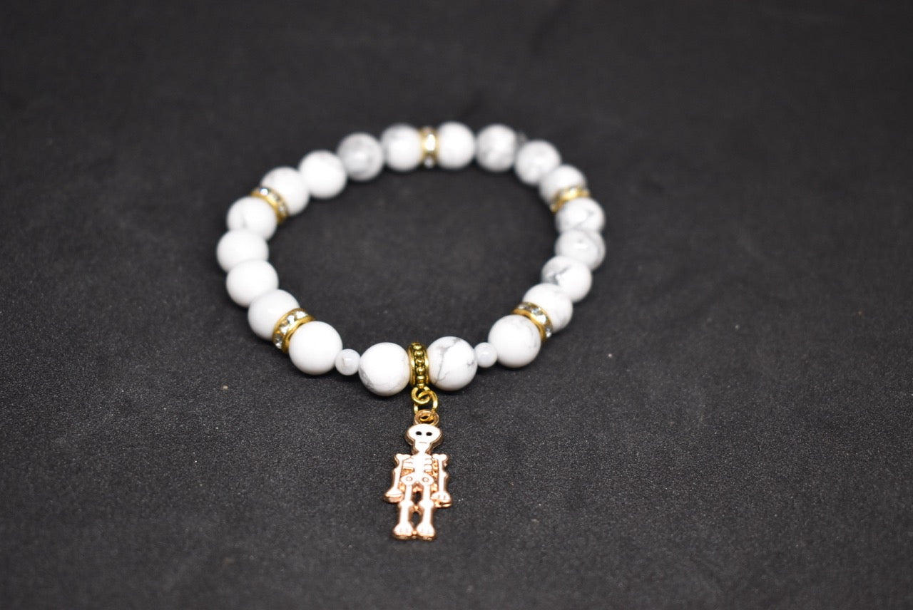 Howlite Skeleton Bracelet
