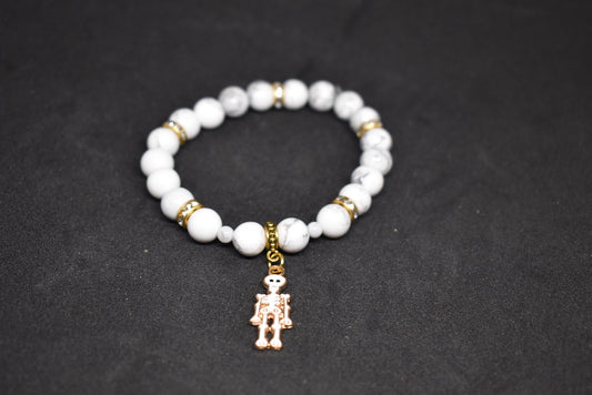 Howlite Skeleton Bracelet