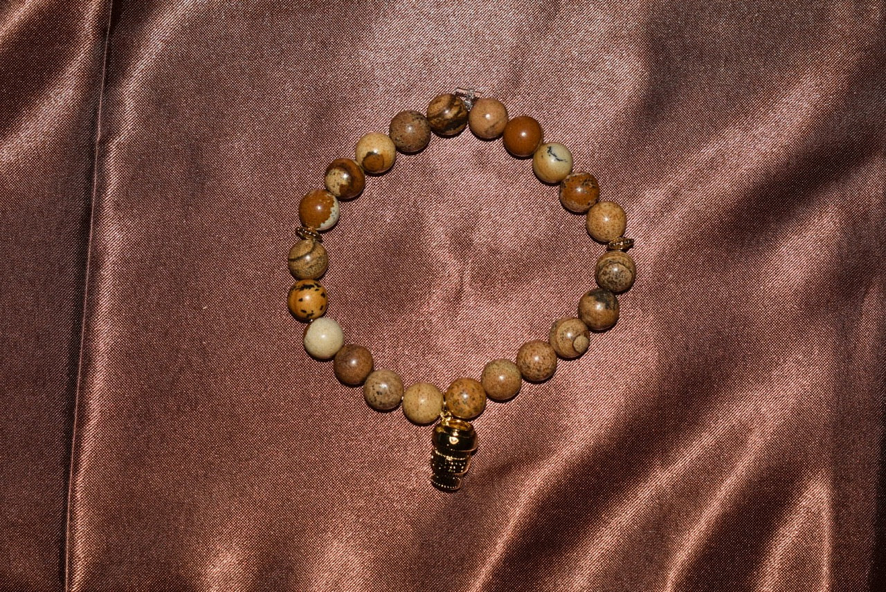 Coffee Picture Jasper Bracelet