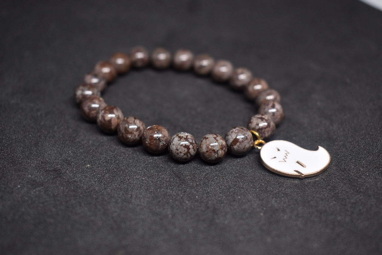 Snowflake Obsidian Ghost Bracelet