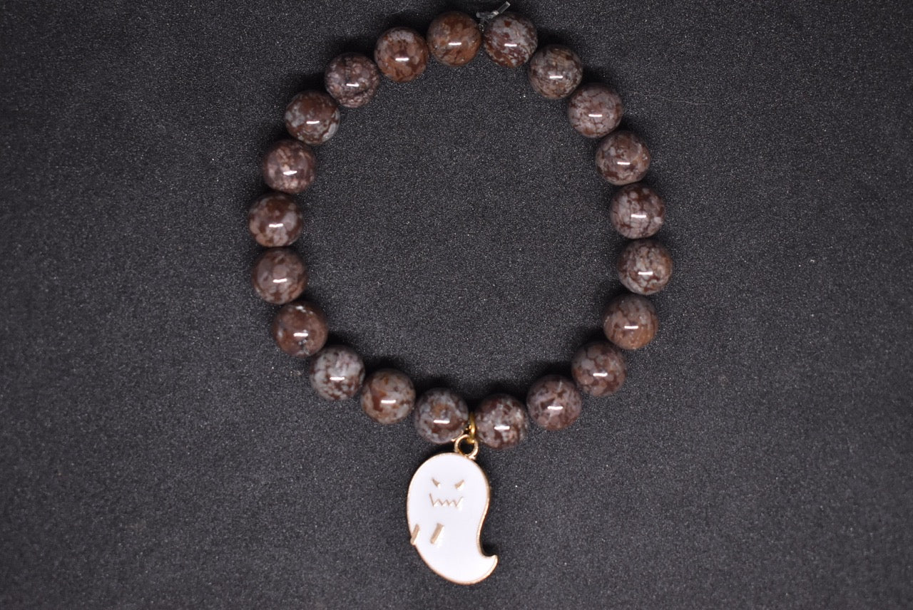 Snowflake Obsidian Ghost Bracelet