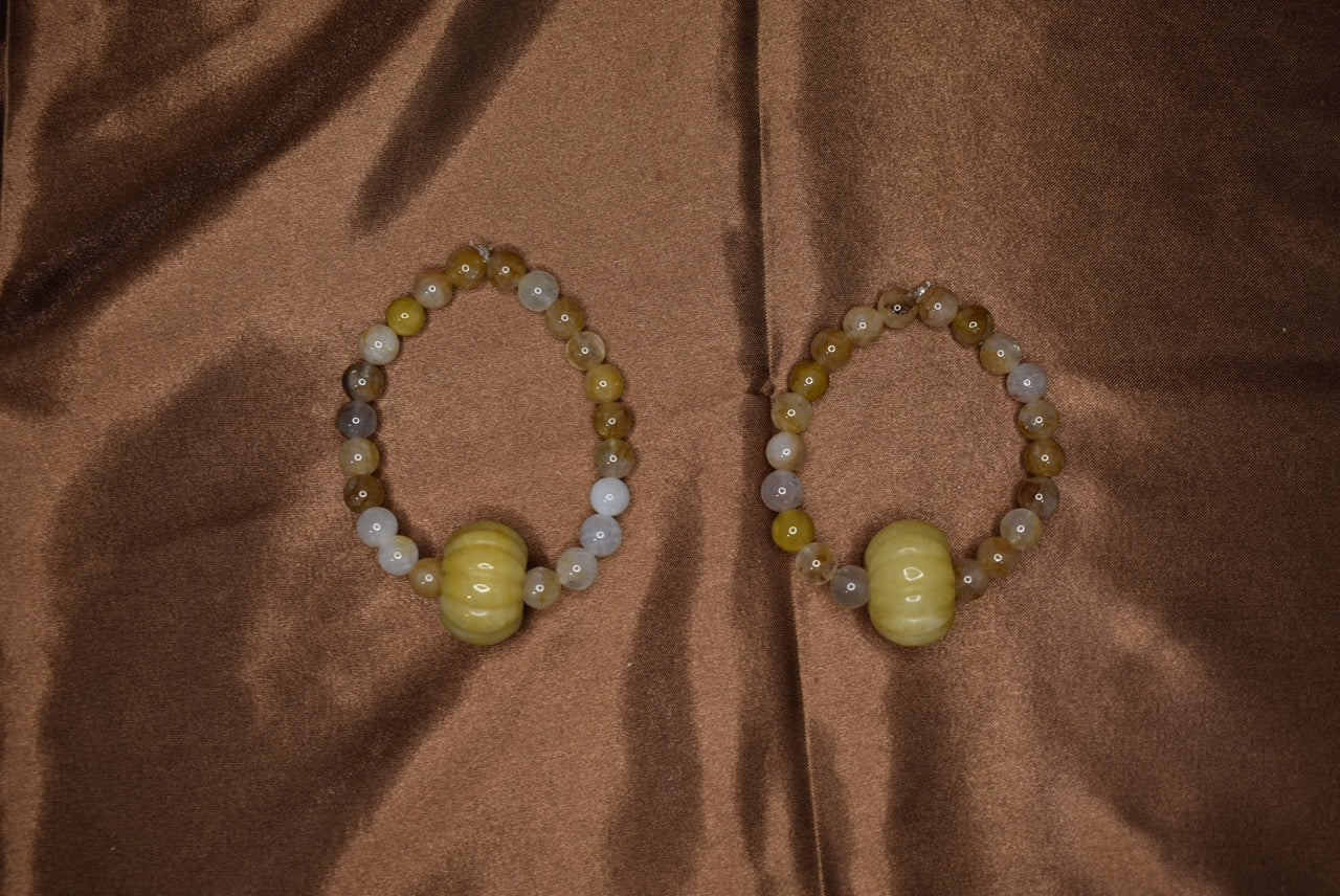 Pumpkin Hematoid Quarts Bracelet