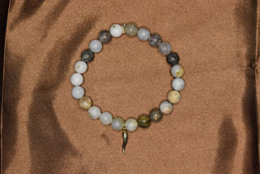 Bamboo Leaf Agate Bracelet