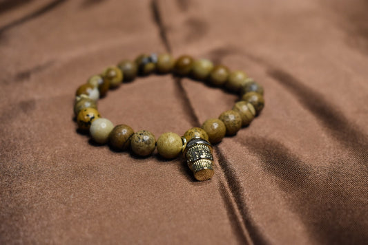 Coffee Picture Jasper Bracelet
