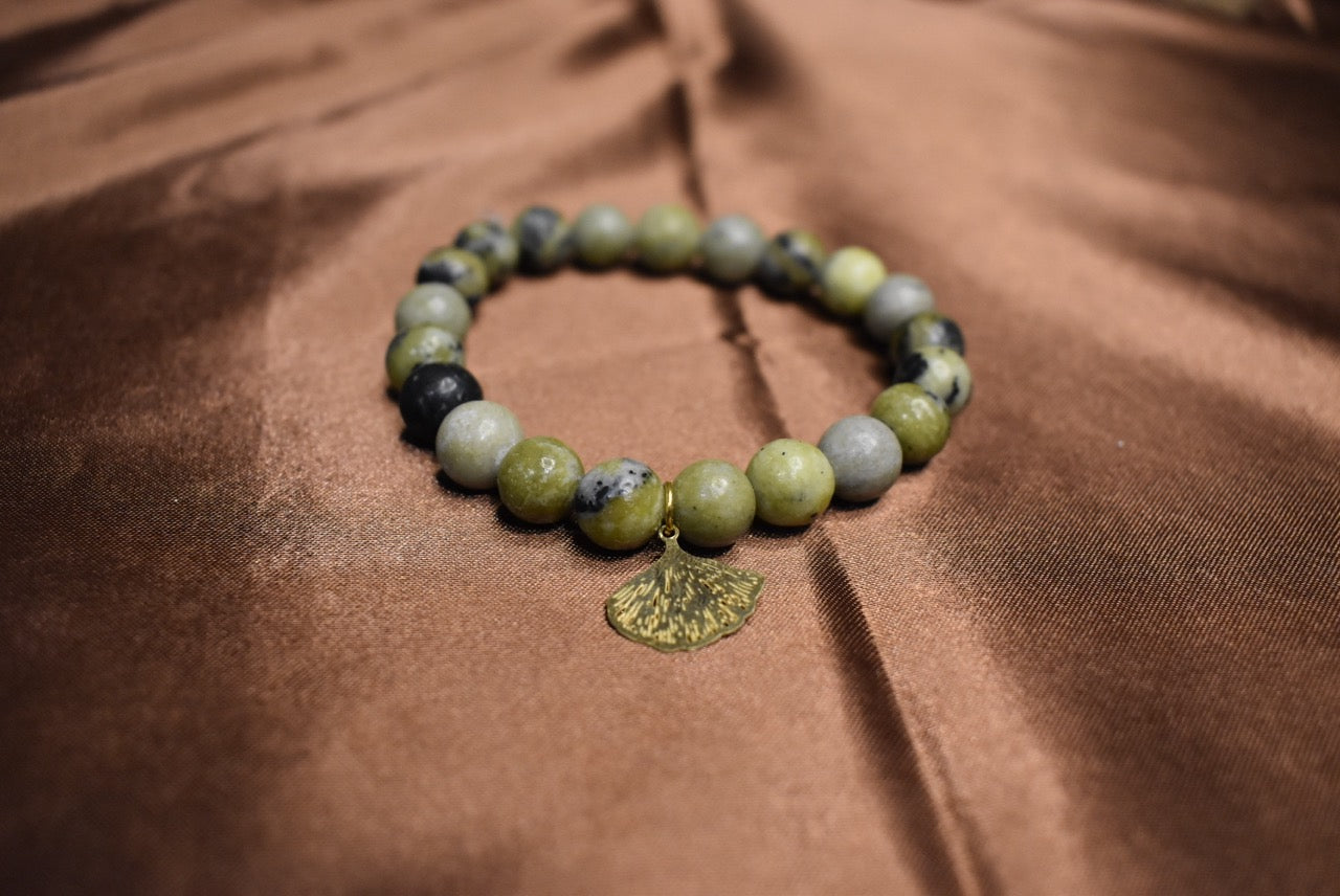 Ginkgo Yellow Jasper Bracelet