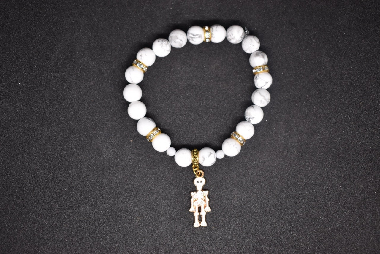 Howlite Skeleton Bracelet