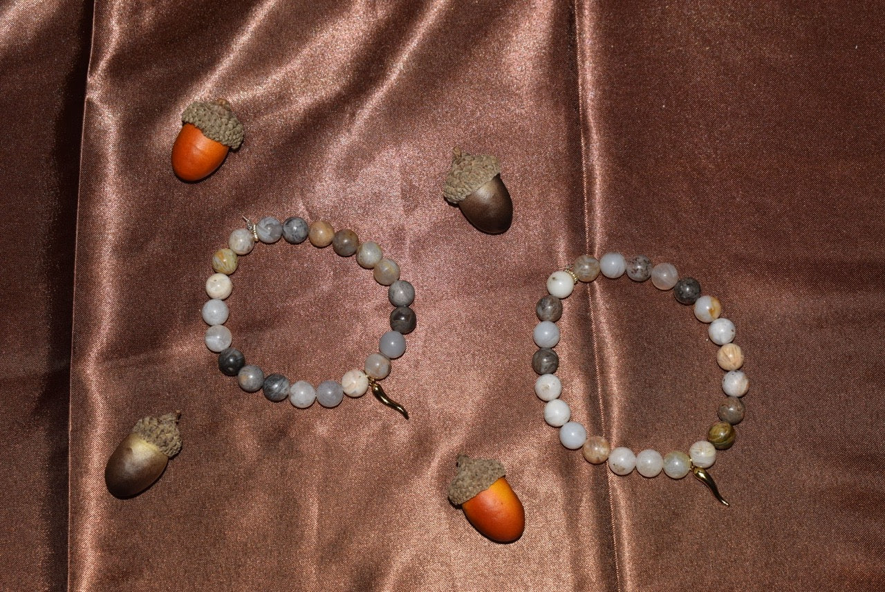 Bamboo Leaf Agate Bracelet