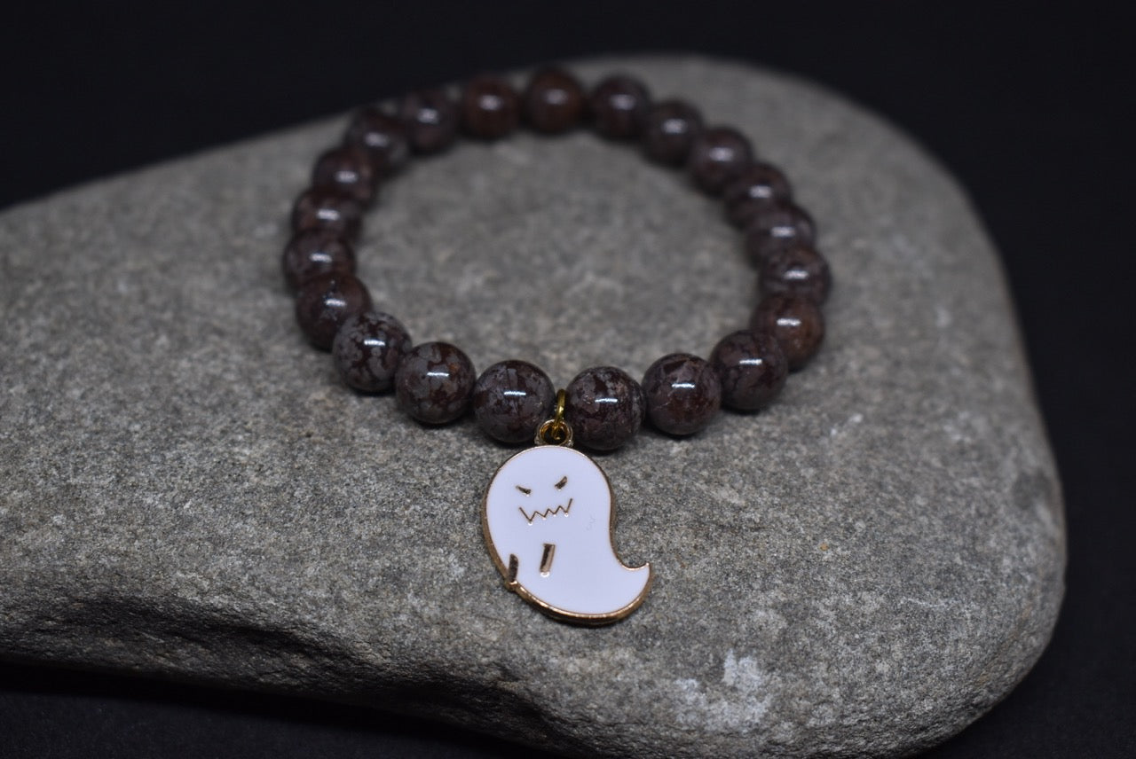 Snowflake Obsidian Ghost Bracelet