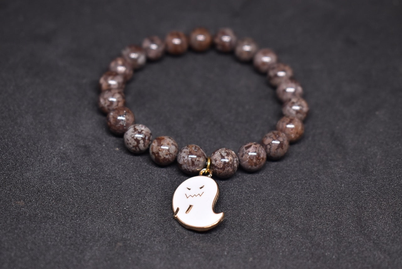 Snowflake Obsidian Ghost Bracelet