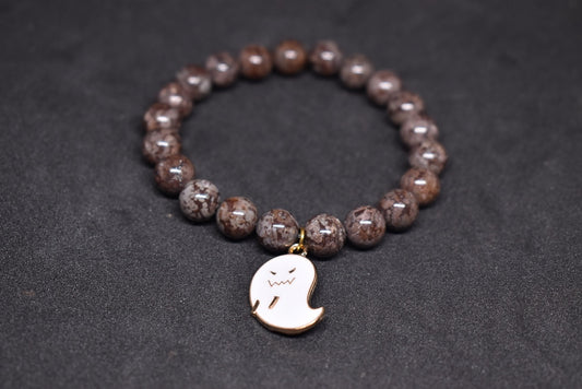 Snowflake Obsidian Ghost Bracelet