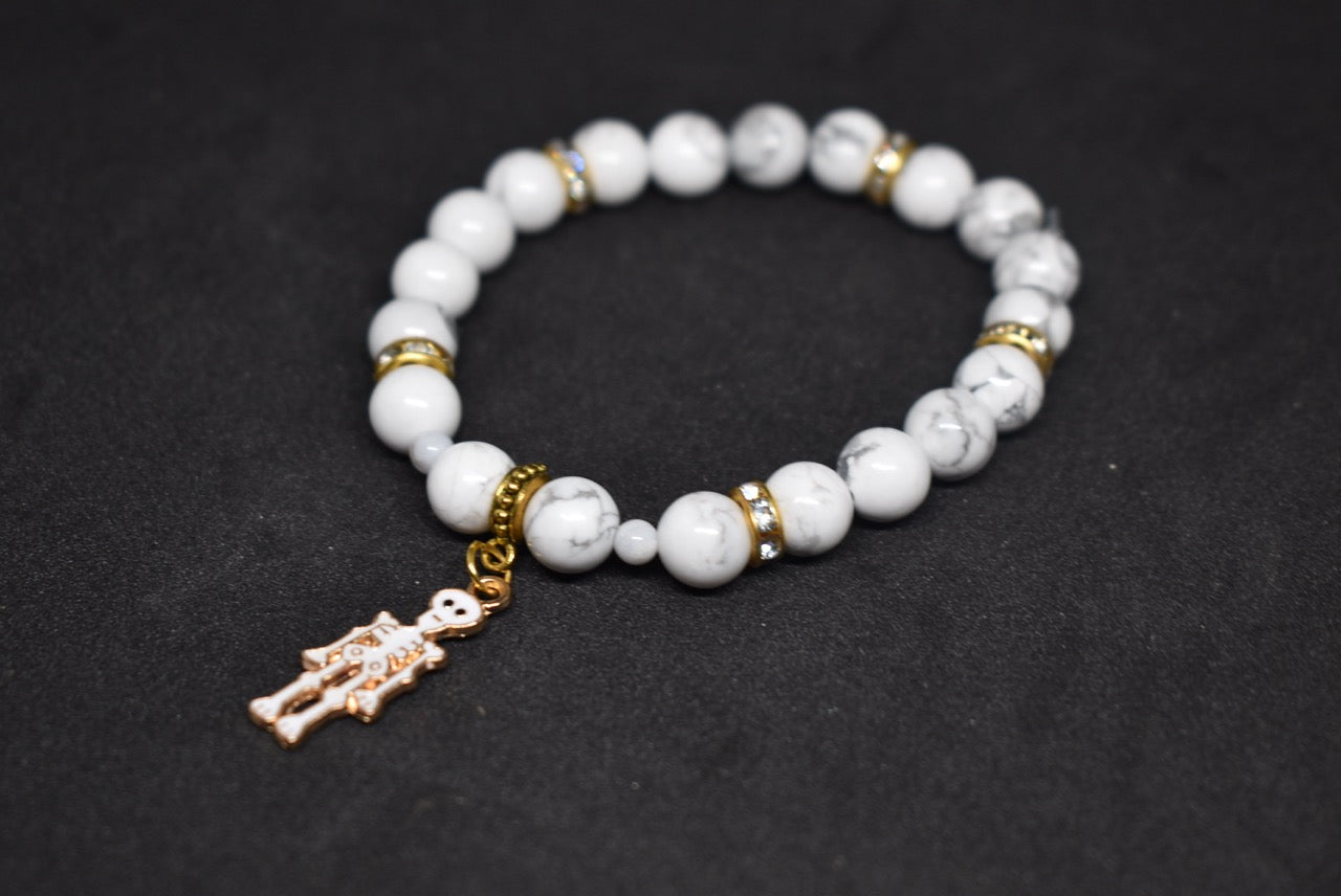 Howlite Skeleton Bracelet