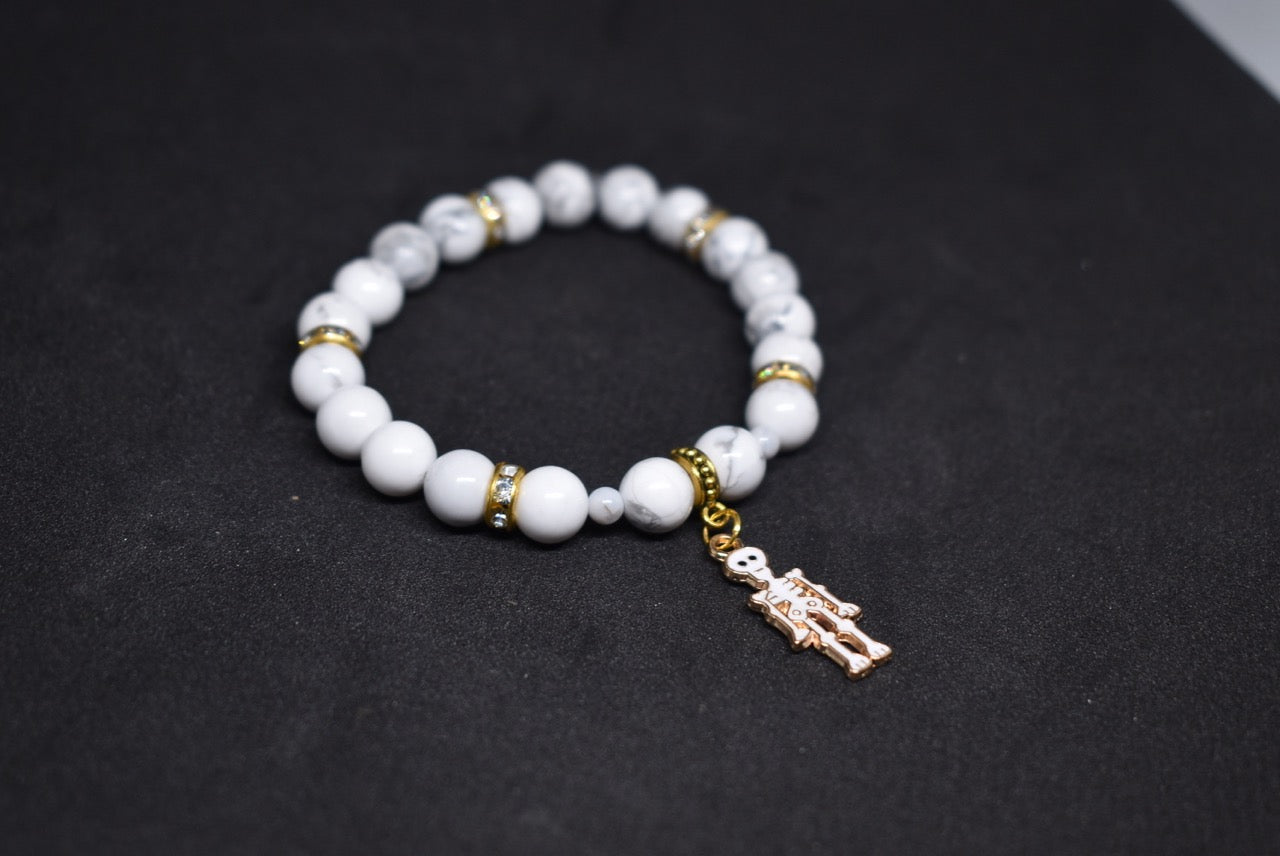 Howlite Skeleton Bracelet