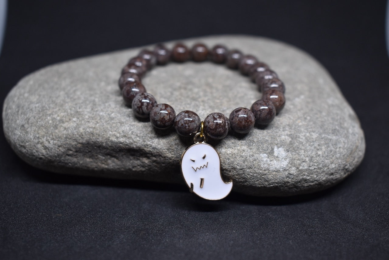 Snowflake Obsidian Ghost Bracelet